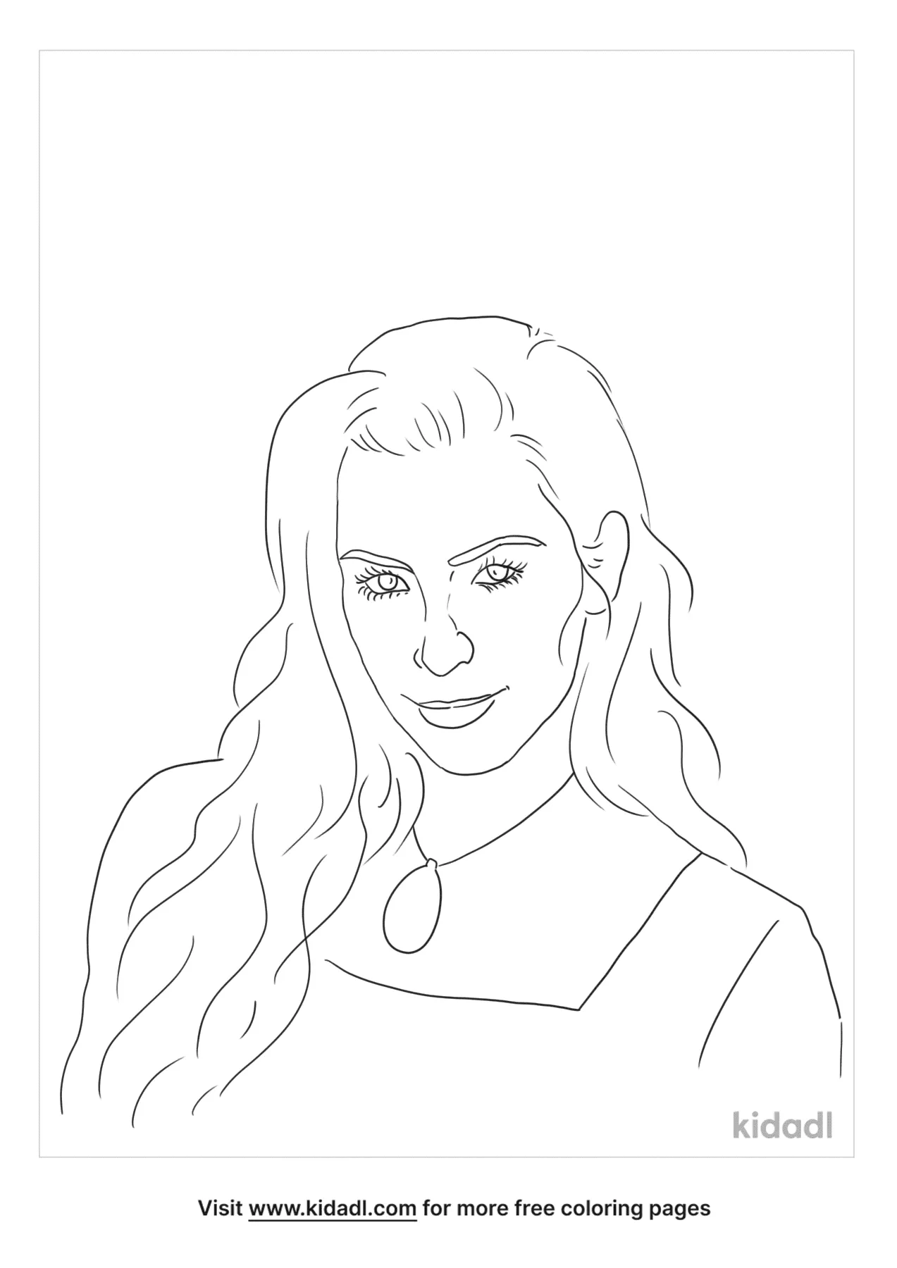 Free kim kardashian coloring page coloring page printables