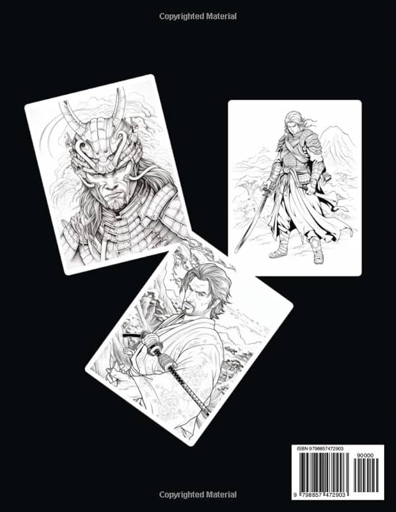 Samurai coloring book for adults colouring pages for teens and adults samurai geisha dojo armor battle horses samurai mask tradition katana unique and fascinating coloring pages fox jaimlan books