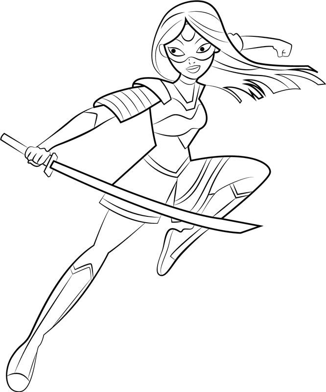 Katana coloring page