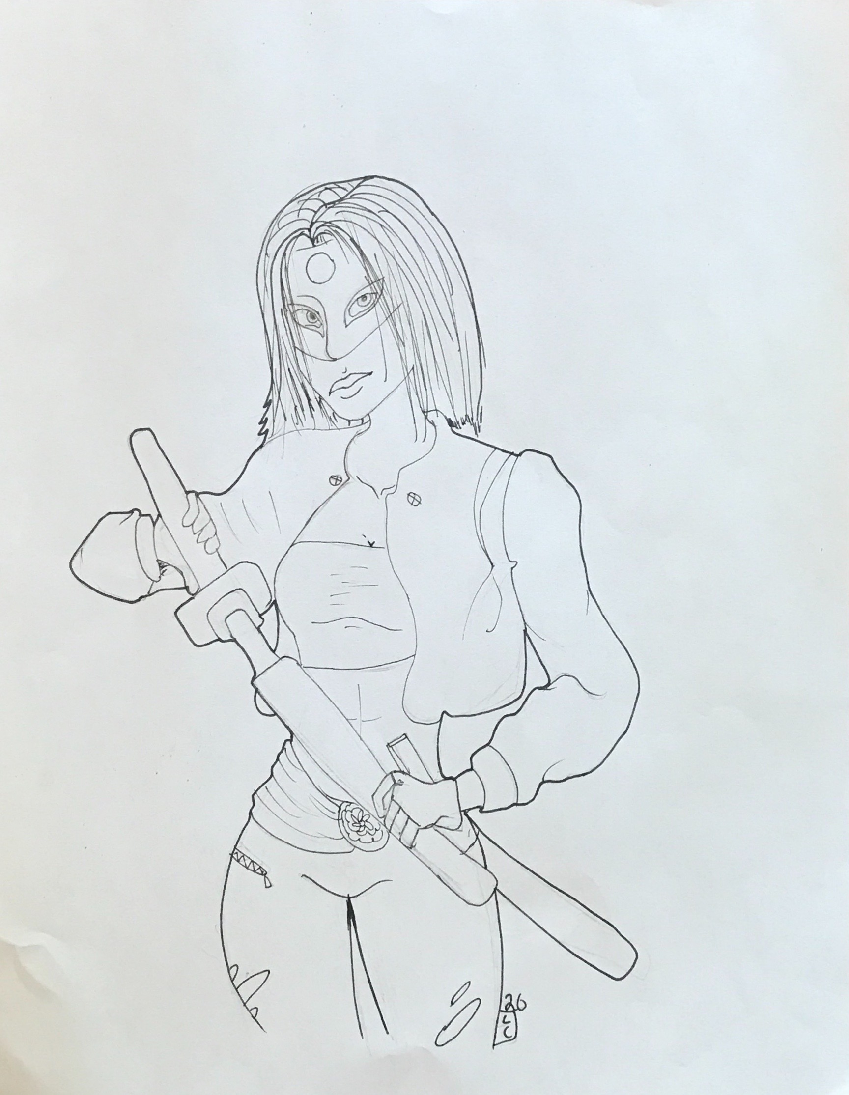 Katana coloring page by sweettartart