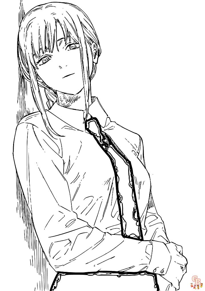 Free chainsaw man coloring pages