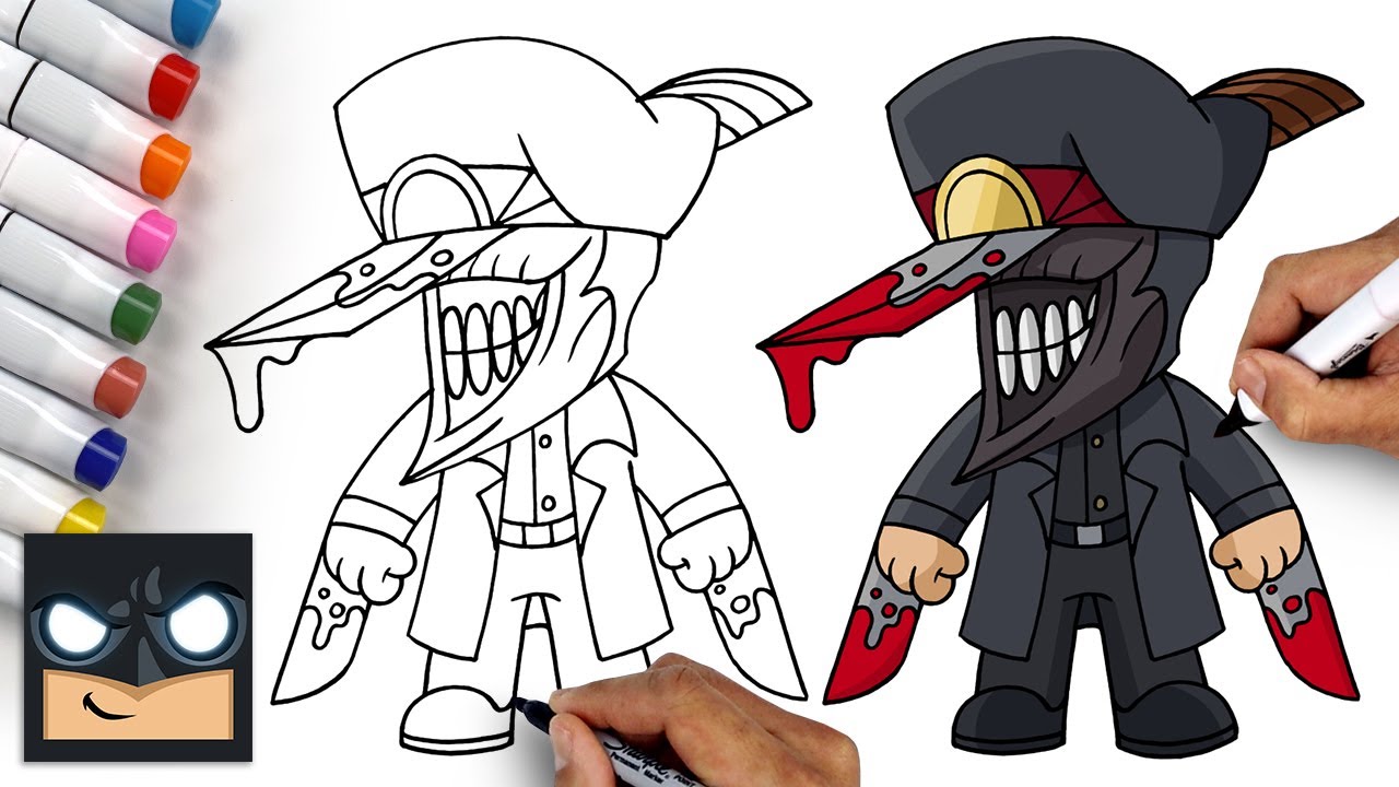 How to draw katana an chainsaw an