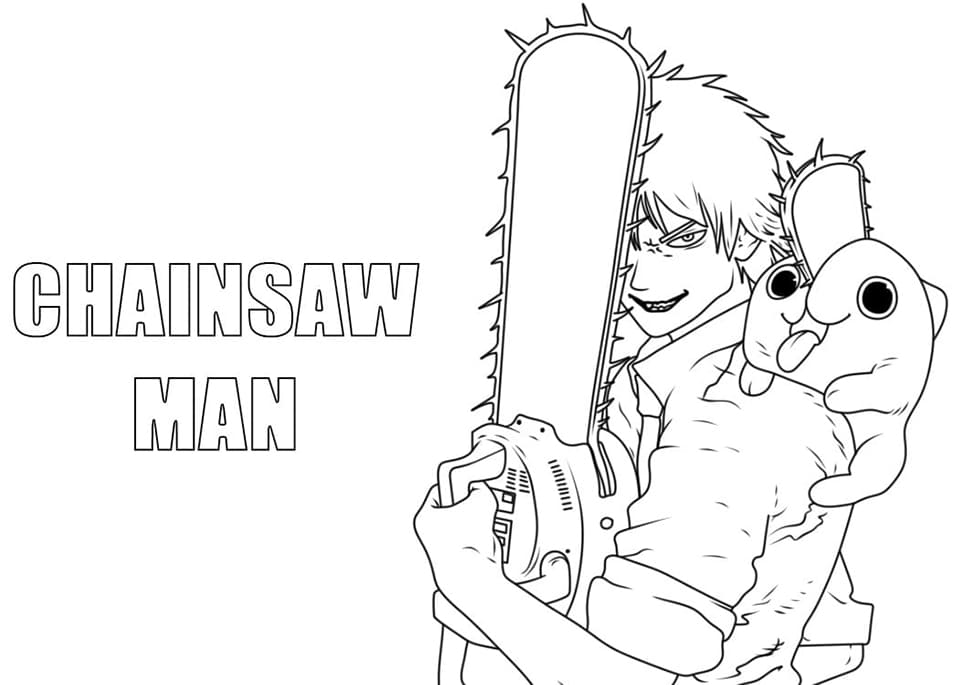 Chainsaw man malvorlagen