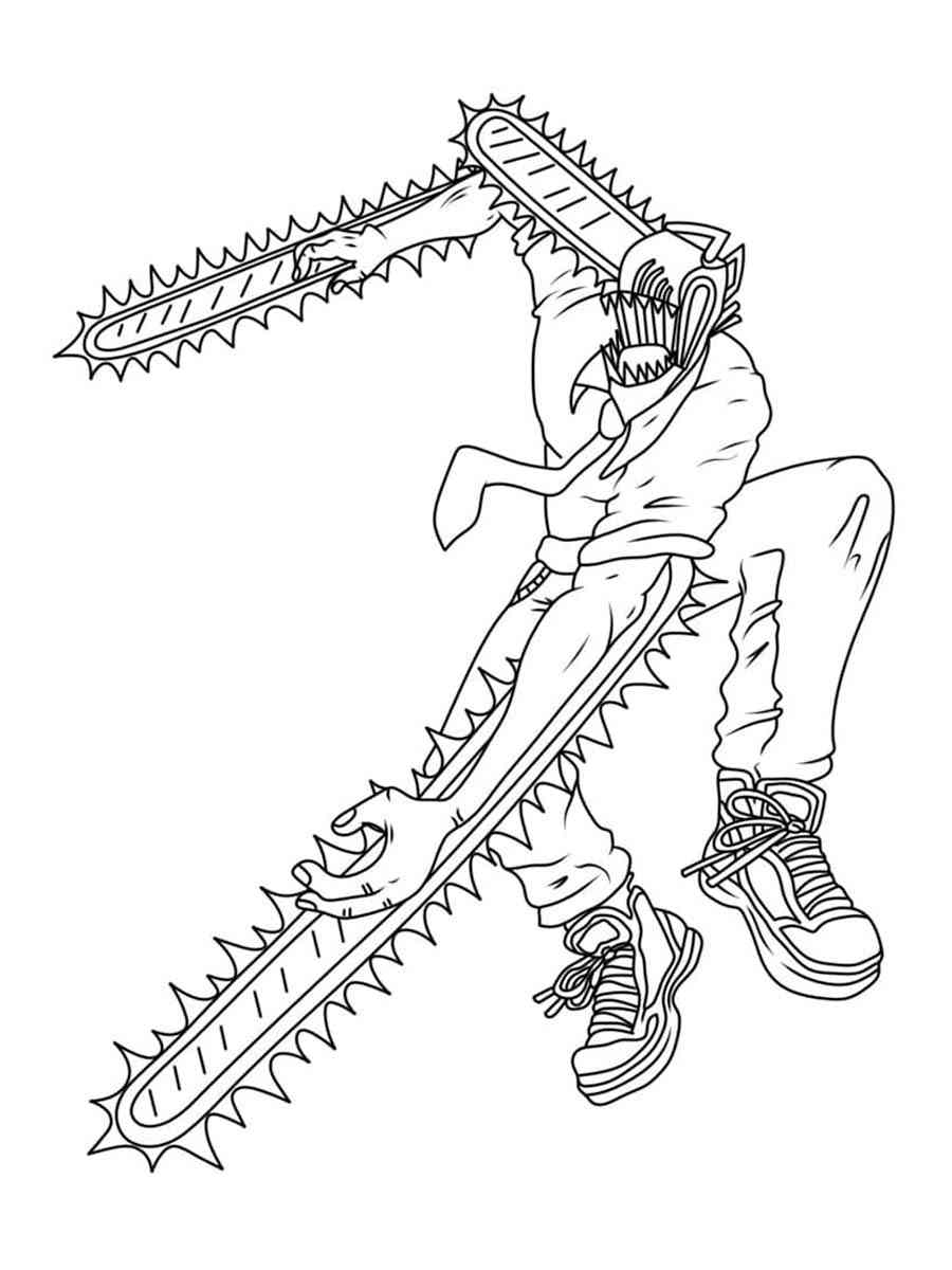 Chainsaw man coloring pages
