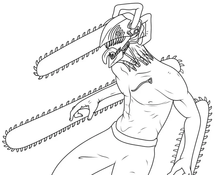 Chainsaw man malvorlagen