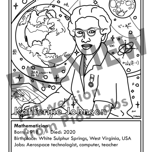 Stem coloring pageposter bw pdf
