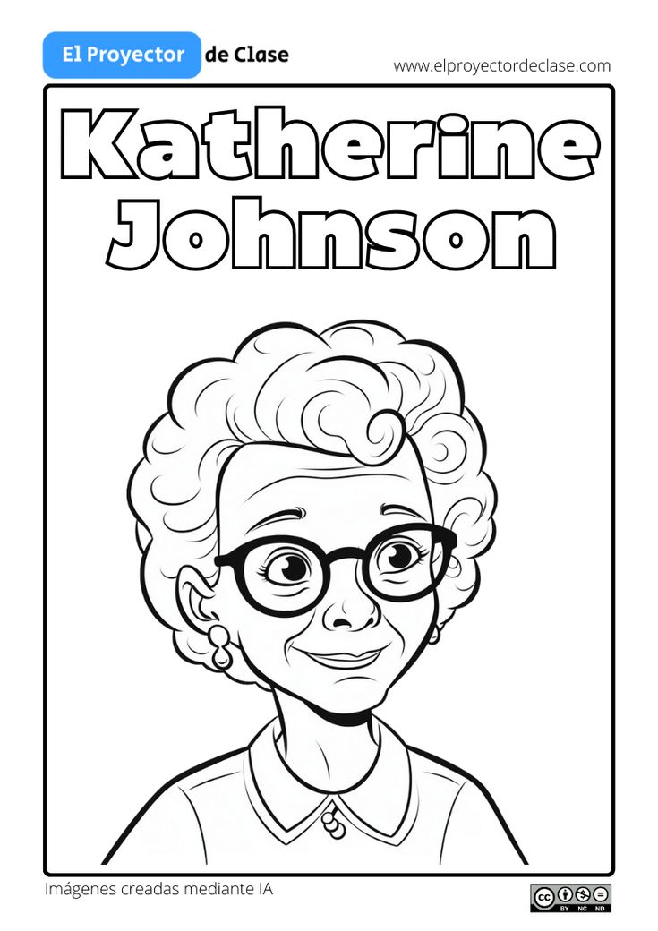 Katherine johnson en dibujos para colorear cientificos mujer