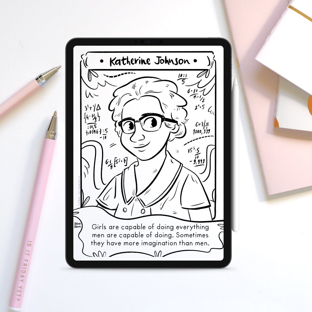 Katherine johnson coloring