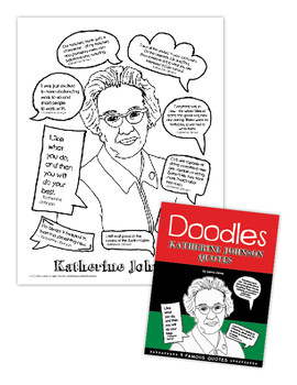 Katherine johnson quotes black history figures printable coloring sheet pack