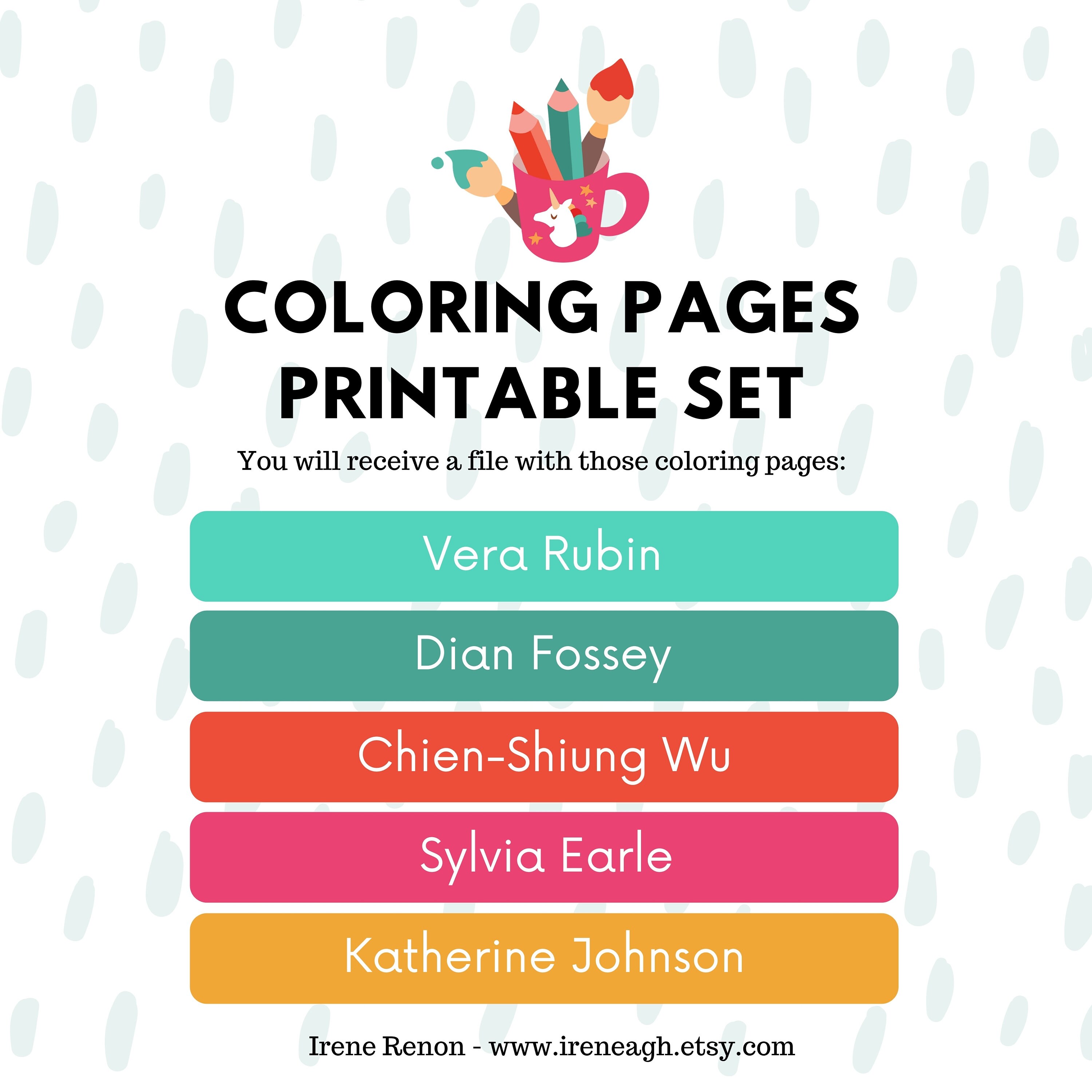 Science coloring page women in science printable drawing stem women history month coloring sheet influential women coloring book for kid