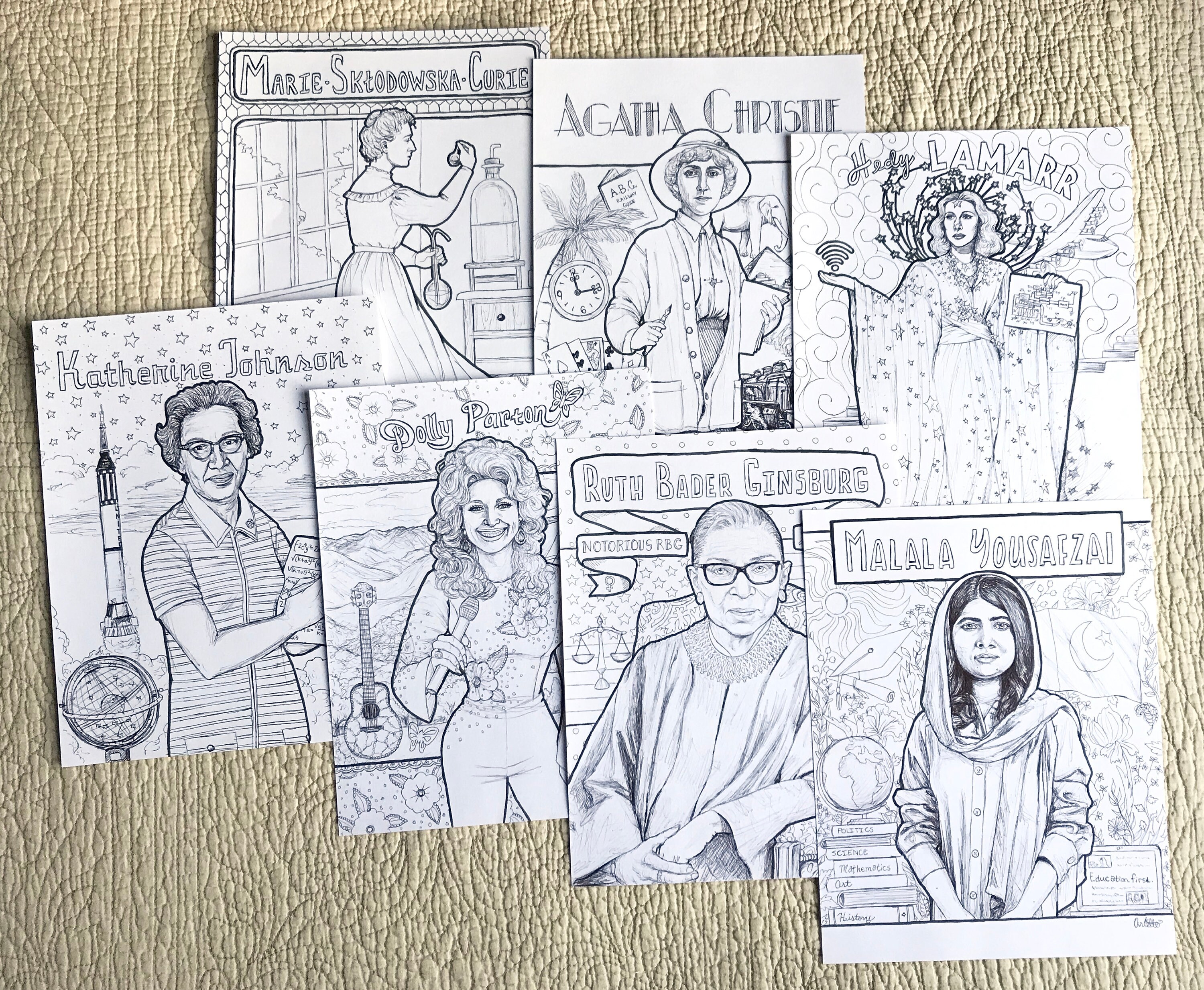 Katherine johnson coloring