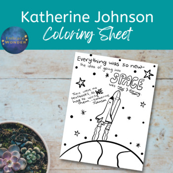 Katherine johnson coloring printable worksheet by embrace wonder