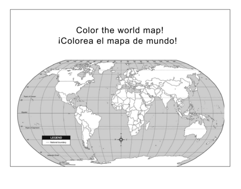 Nasa glory mission world map coloring page free printable coloring pages