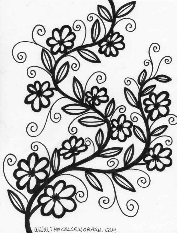 Flower coloring pages pattern coloring pages flower coloring pages flower doodles