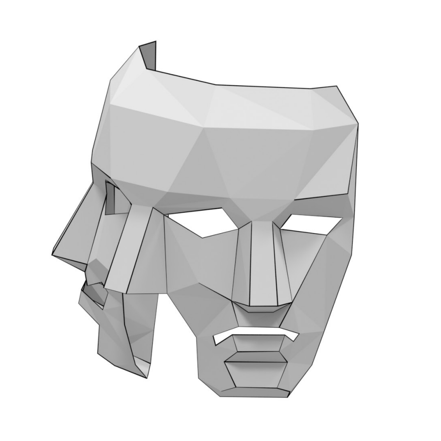 Three faces mask d papercraft free printable papercraft templates