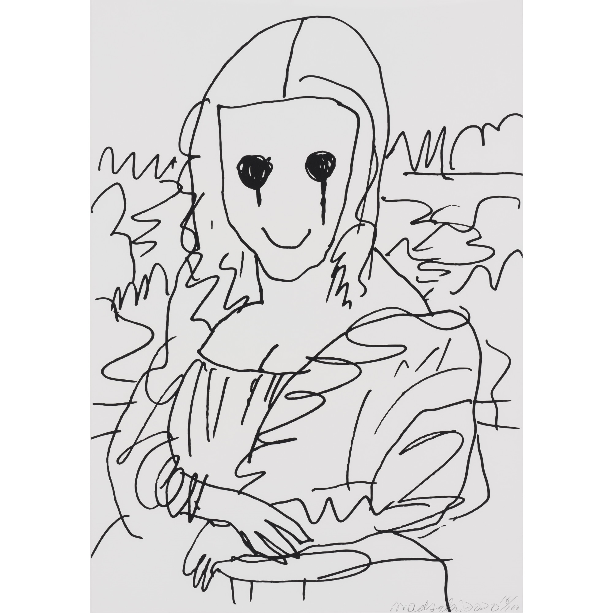 Madsaki coffee break drawing of mona lisap