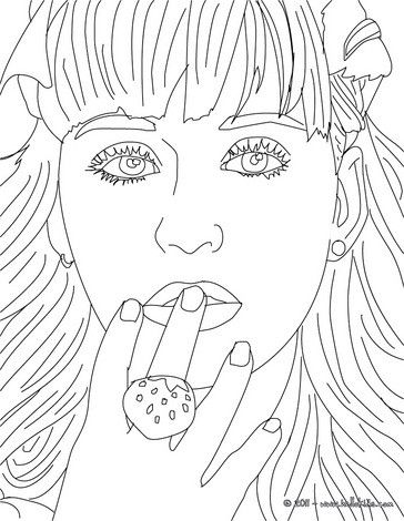 Katy perry close up coloring page more famous people coloring sheets on hellokids pop art coloring pages coloring pages love coloring pages