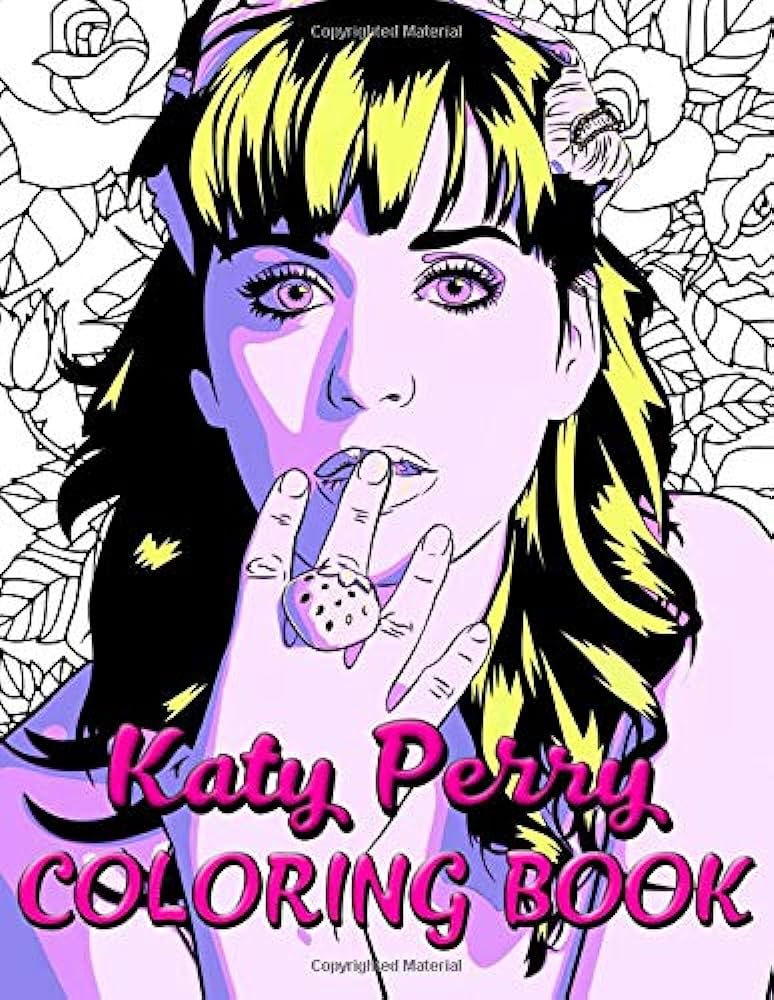Katy perry coloring book famous artist crayola relaxation adult coloring books for women and men randall ernest books