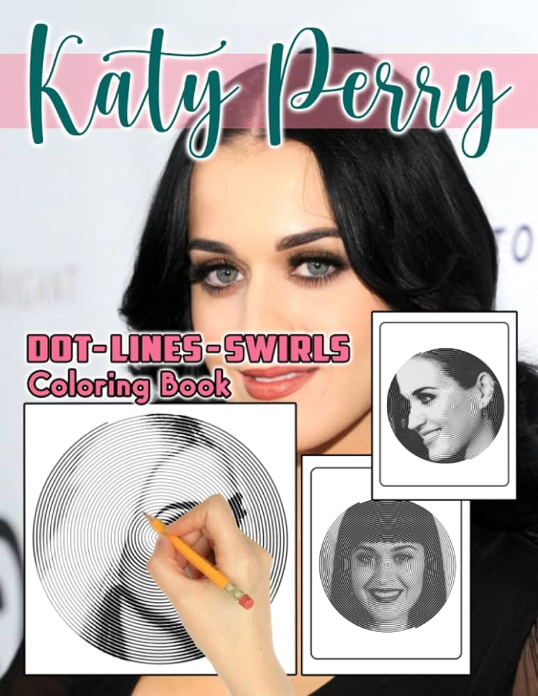 Kîtñ pñrrñ dots lines swirls coloring book great gift for all fans of katy perry with beautiful and relaxing hand