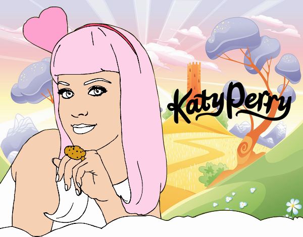 Colored page katy perry painted by user not registered
