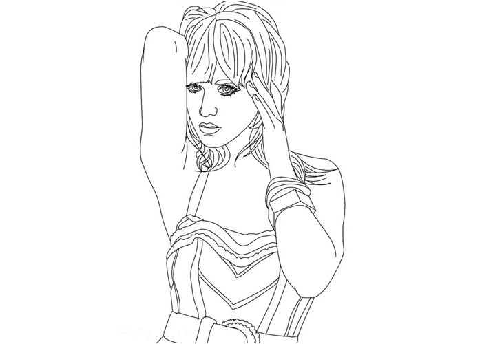 Katy perry coloring page