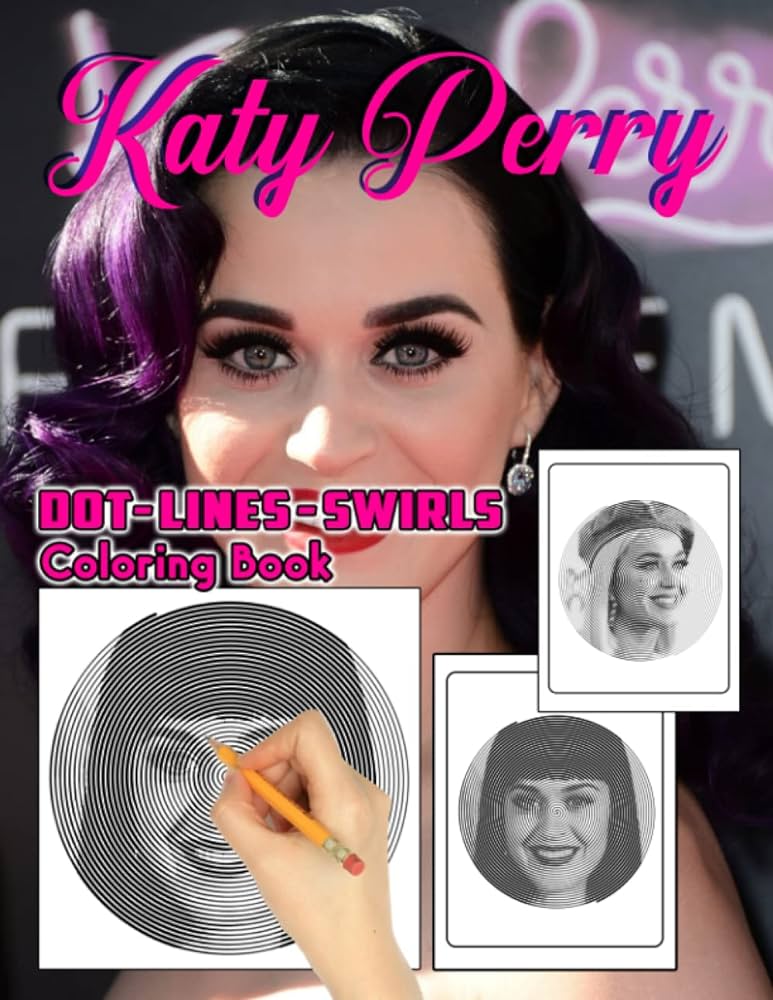 Kîtñ pñrrñ dots lines swirls coloring book great gift for all fans of katy perry with beautiful and relaxing hand