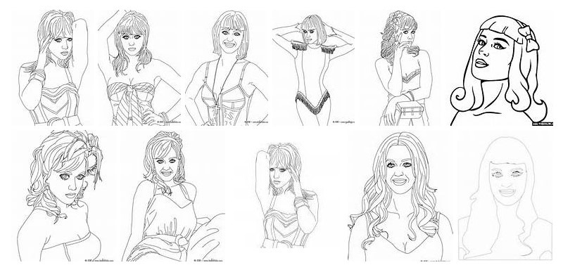 Coloring page katy perry celebrities â printable coloring pages