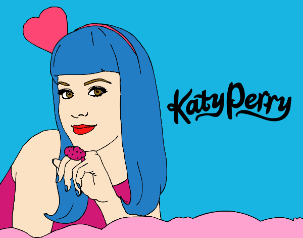 Colored page katy perry painted by user not registered