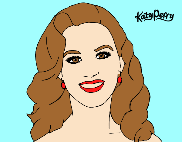 Colored page katy perry foreground painted by ania