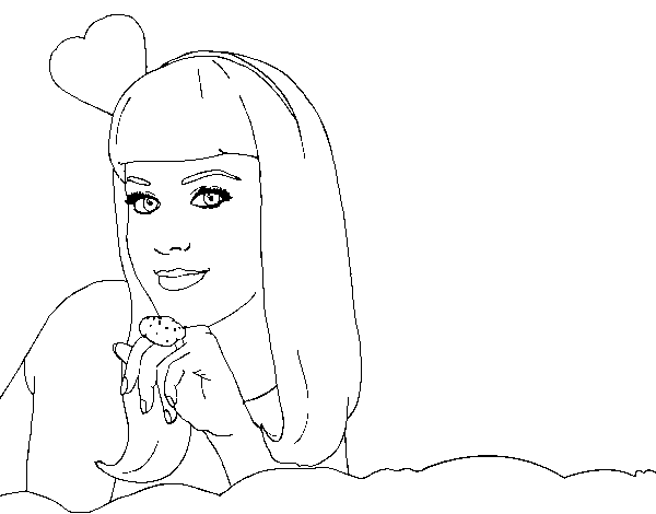 Disegno di katy perry da colorare