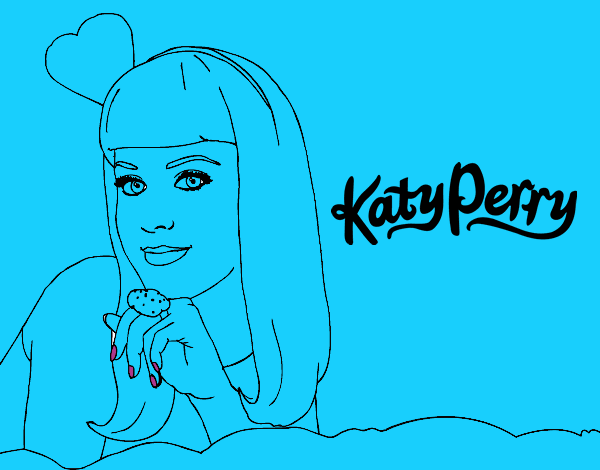 Colored page katy perry painted by user not registered