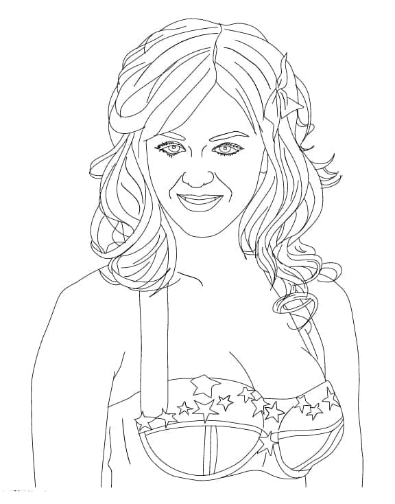 Famous singer katy perry coloring page