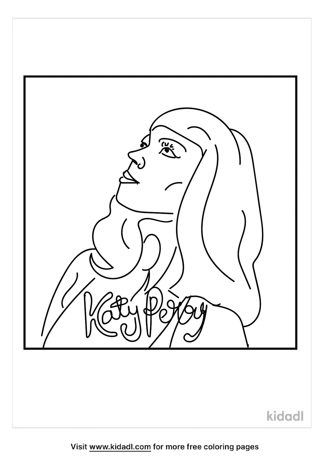 Free katy perry coloring page coloring page printables