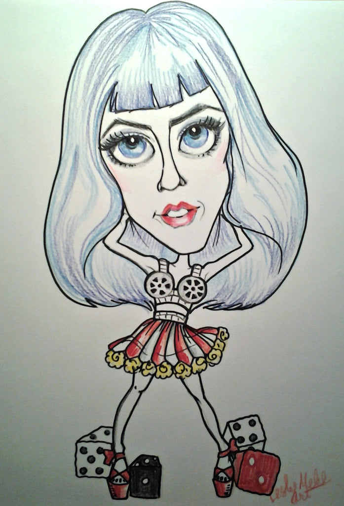 Katy perry rock and roll caricature â leslie mehl art