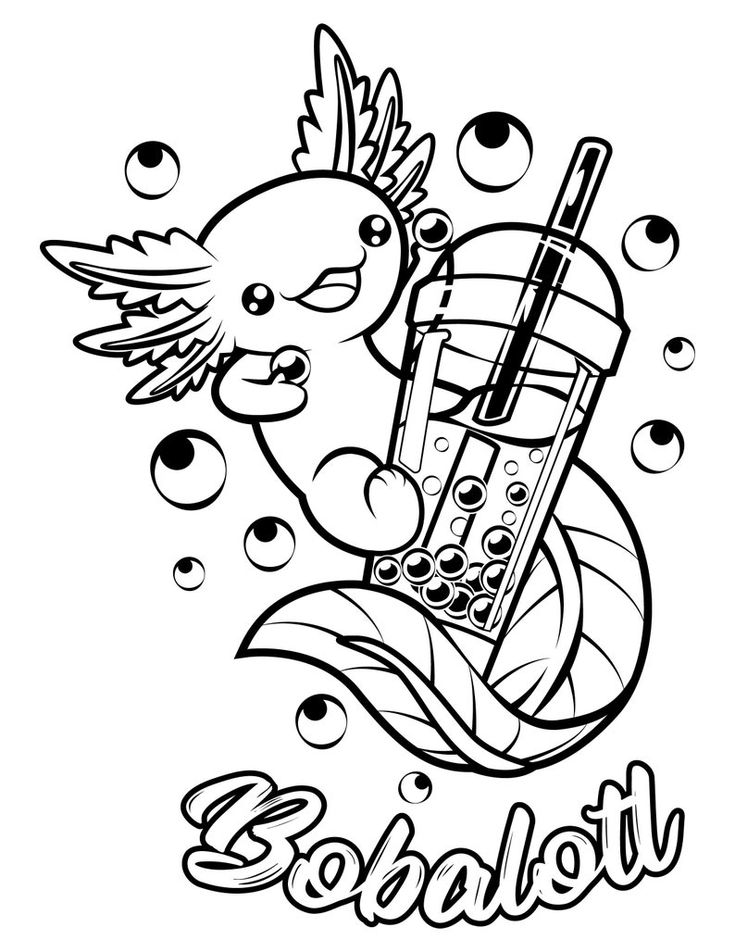 Cute axolotl coloring pages axolotl yinyang bobalotl gamesolotl readsolotl digital download axolotls kawaii kids printable pdf instant download