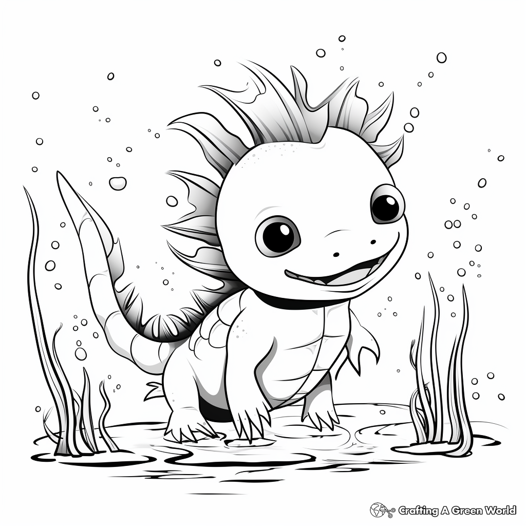 Axolotl coloring pages