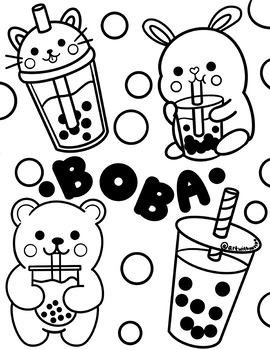 Boba coloring sheet by artwithmissko tpt