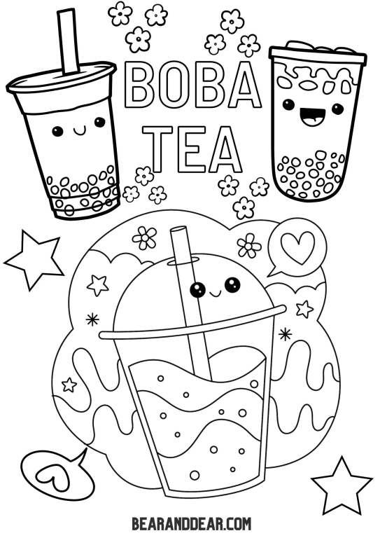 Free creative kawaii food coloring pages will make you smile food coloring pages cute coloring pages pusheen coloring pages