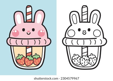 Bubble tea coloring page royalty free stock svg vector and clip art
