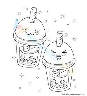 Cute bubble tea worksheet