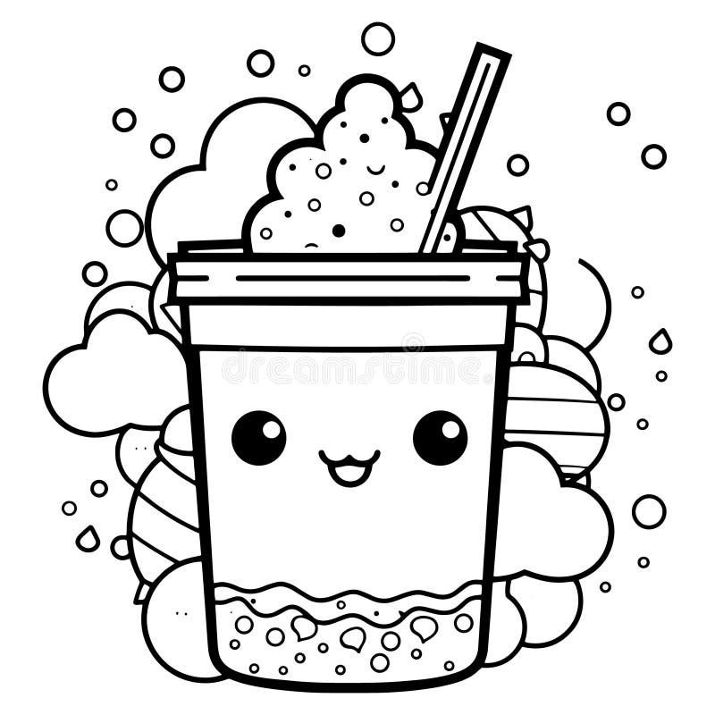 Boba tea coloring stock illustrations â boba tea coloring stock illustrations vectors clipart