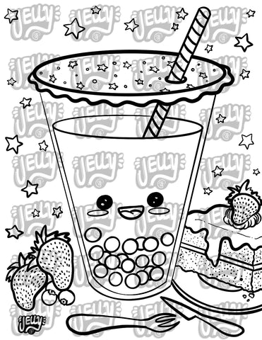 Boba tea coloring page â nyc