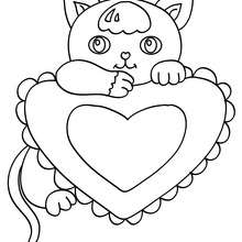 Beautiful kawaii cat coloring pages
