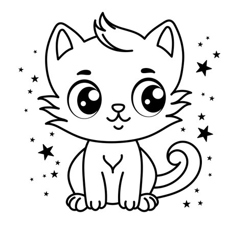 Cat coloring pages stock vector illustration and royalty free cat coloring pages clipart