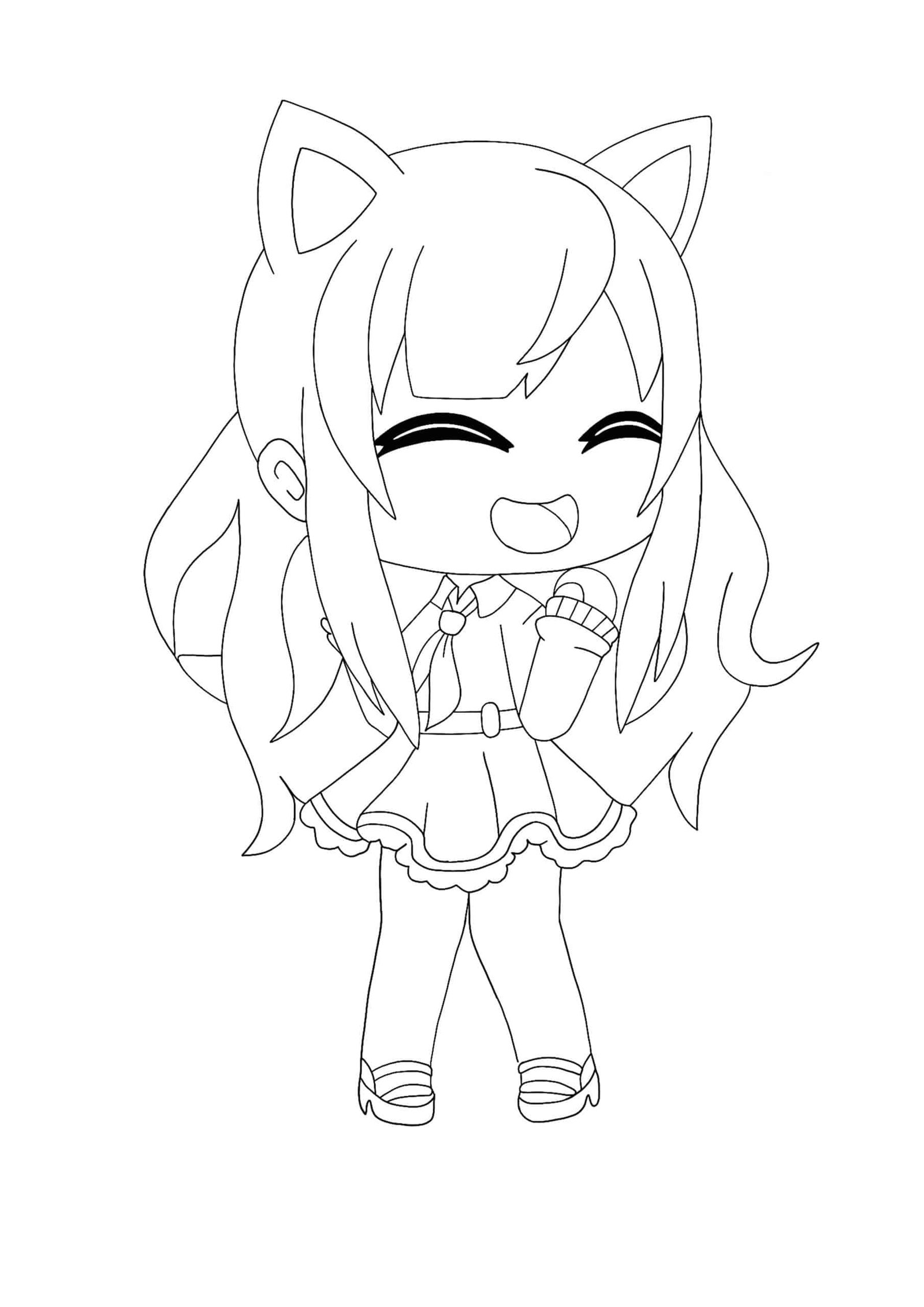 Kawaii people coloring pages