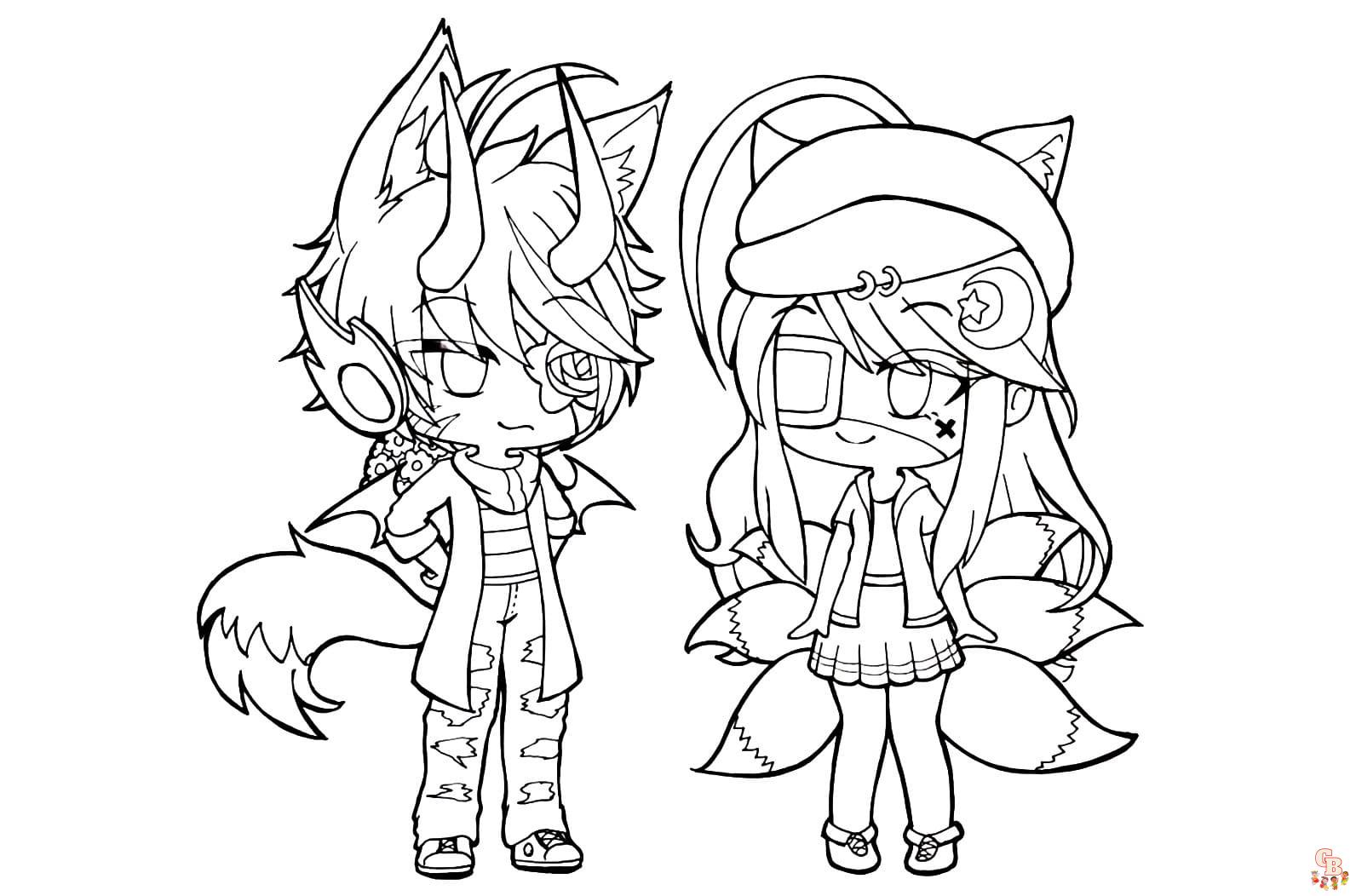 Gacha club coloring pages