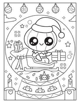 Christmas kawaii kingdom coloring book premium coloring pages for kids