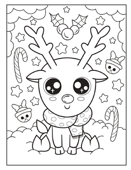 Christmas kawaii kingdom christmas coloring pages holiday craft activity