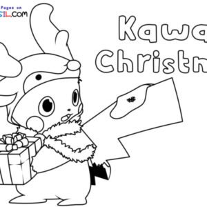 Kawaii christmas coloring pages printable for free download