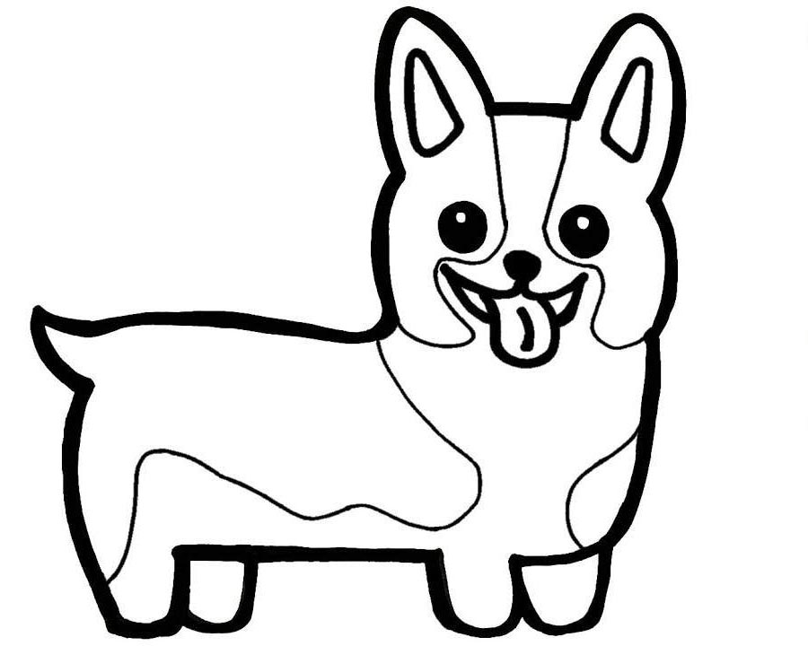 Corgi coloring pages
